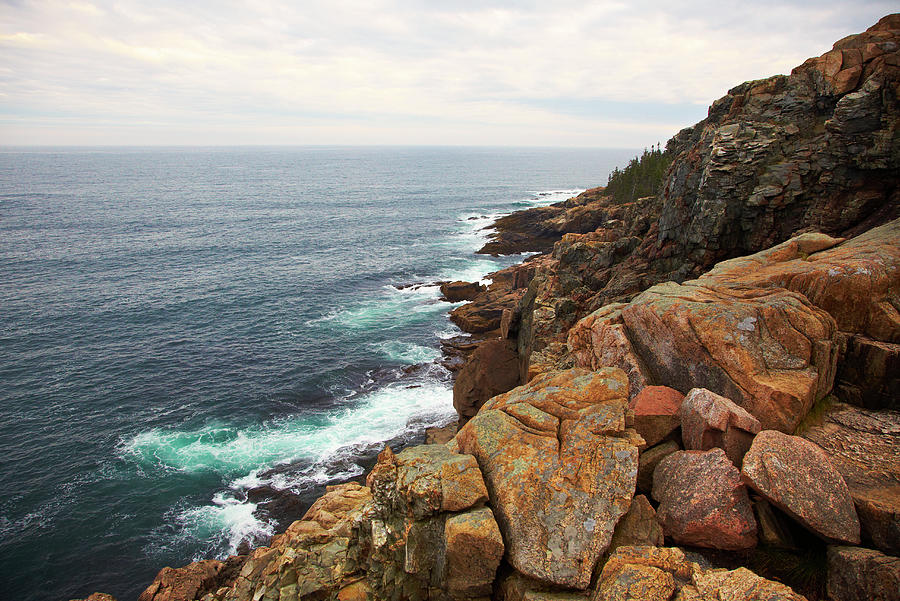 View Over Cliff To Atlantic Ocean Photograph by Thomas Northcut