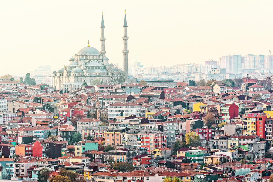 Crowd Photograph - View Over Istanbuls Dense Residential by Stefan Holm Crowd Photograph - View Over Istanbuls Dense Residential by Stefan Holm