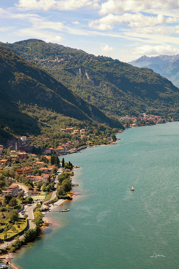 Boat Photograph - View Over Lake Como by Aledanda