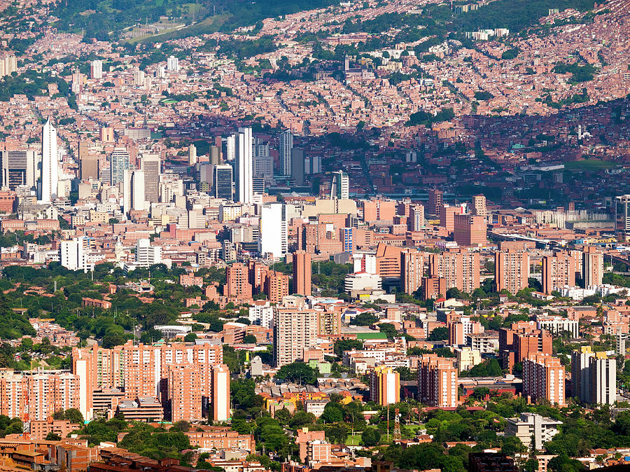 View Over Medellin Capital Of Antioquia Photograph by Holgs