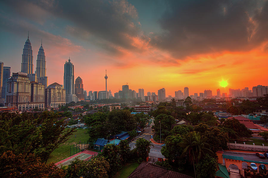 View Sunset At Kuala Lumpur Photograph by Rauf Hussin