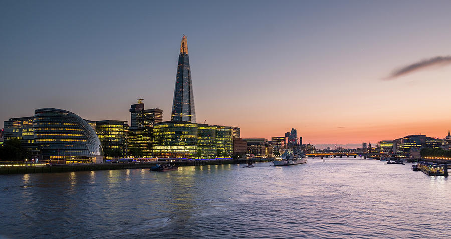 View the Shard and the London City Hall Photograph by David L Moore