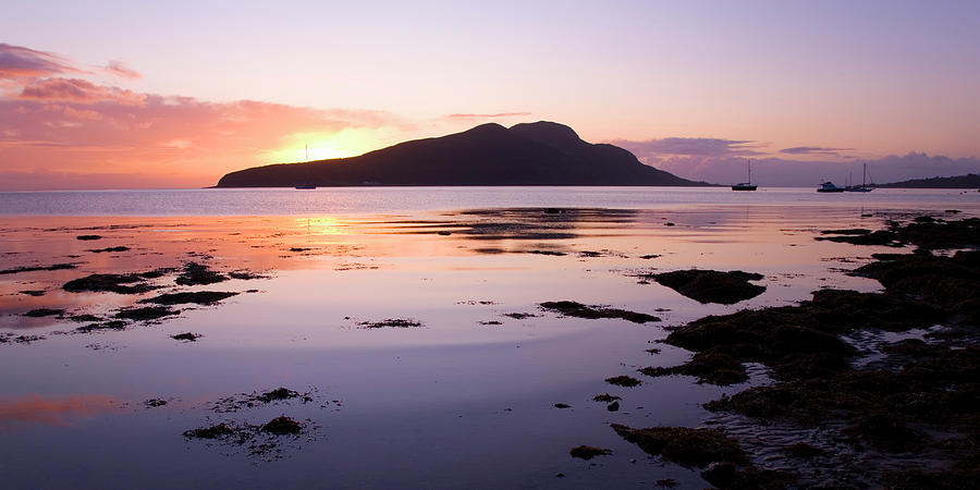 View To Holy Isle At Sunrise, Arran Photograph by David C Tomlinson