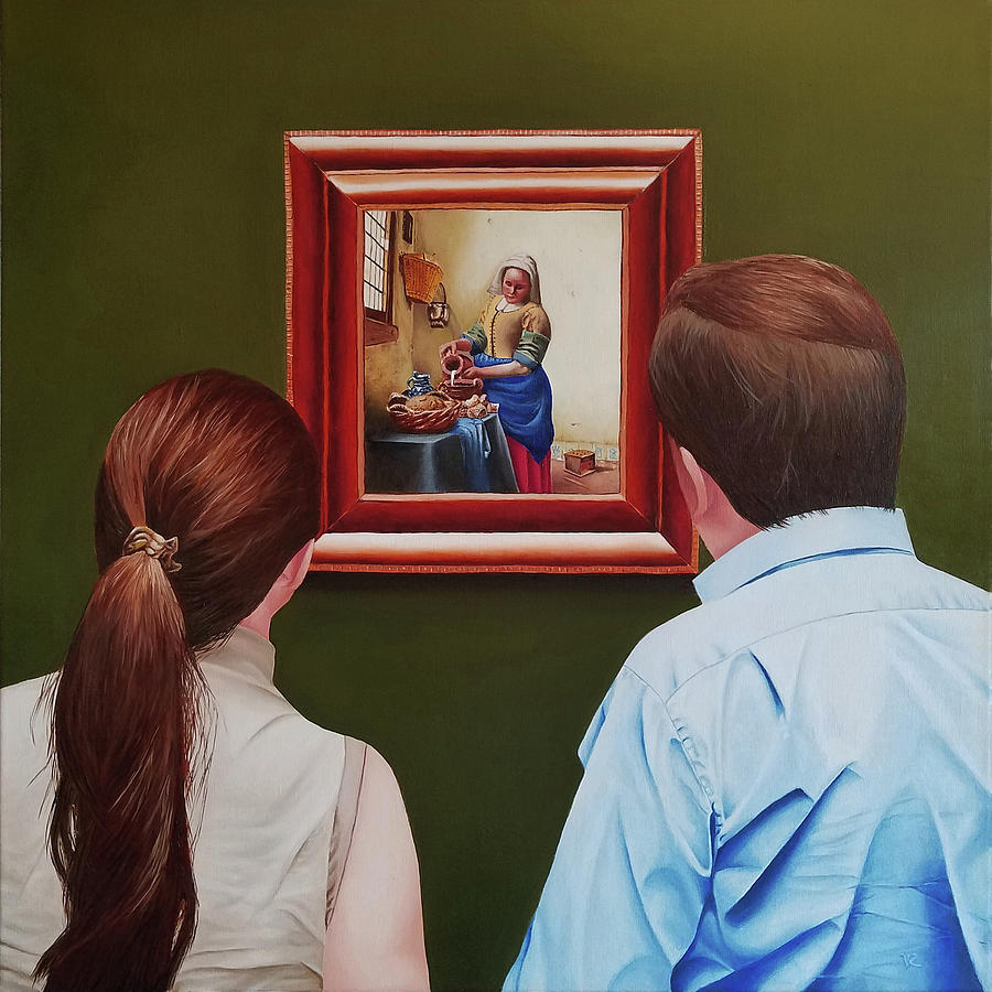Viewing Vermeer Painting by Vic Ritchey