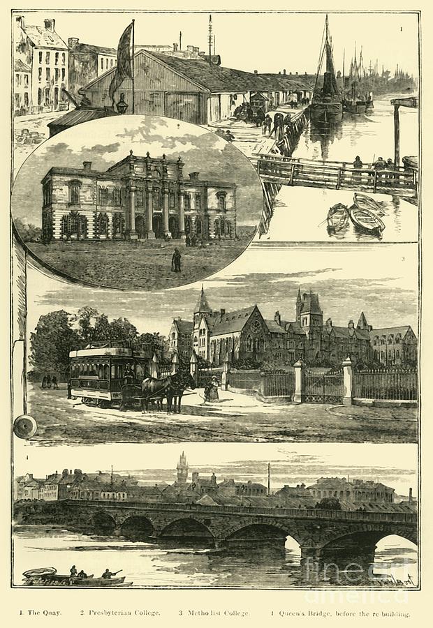 Views In Belfast Drawing by Print Collector