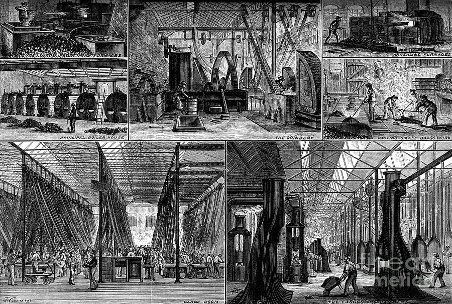 Views In The Royal Small Arms Factory Drawing by Print Collector
