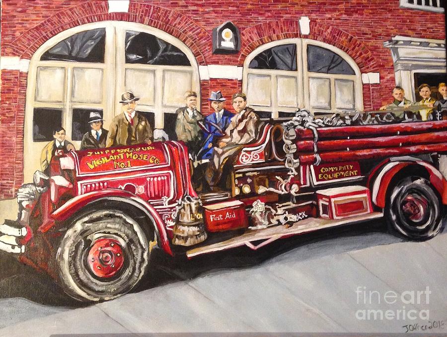 Vigilant Hose Company Painting by Jane Offner Fine Art America