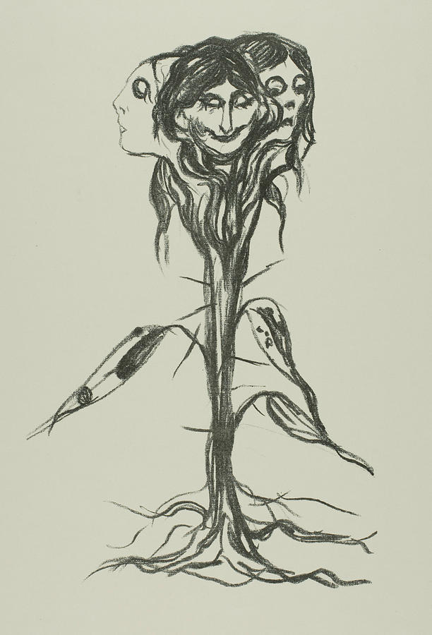 Vignette - Amaryllis Relief by Edvard Munch