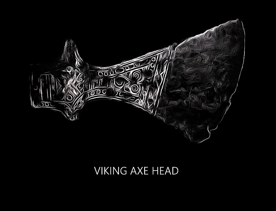Viking Axe Head Digital Art by Robert Bissett