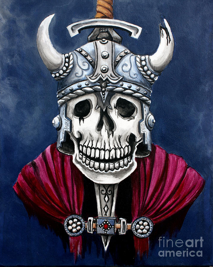 Viking Scull Painting by Pechez Sepehri