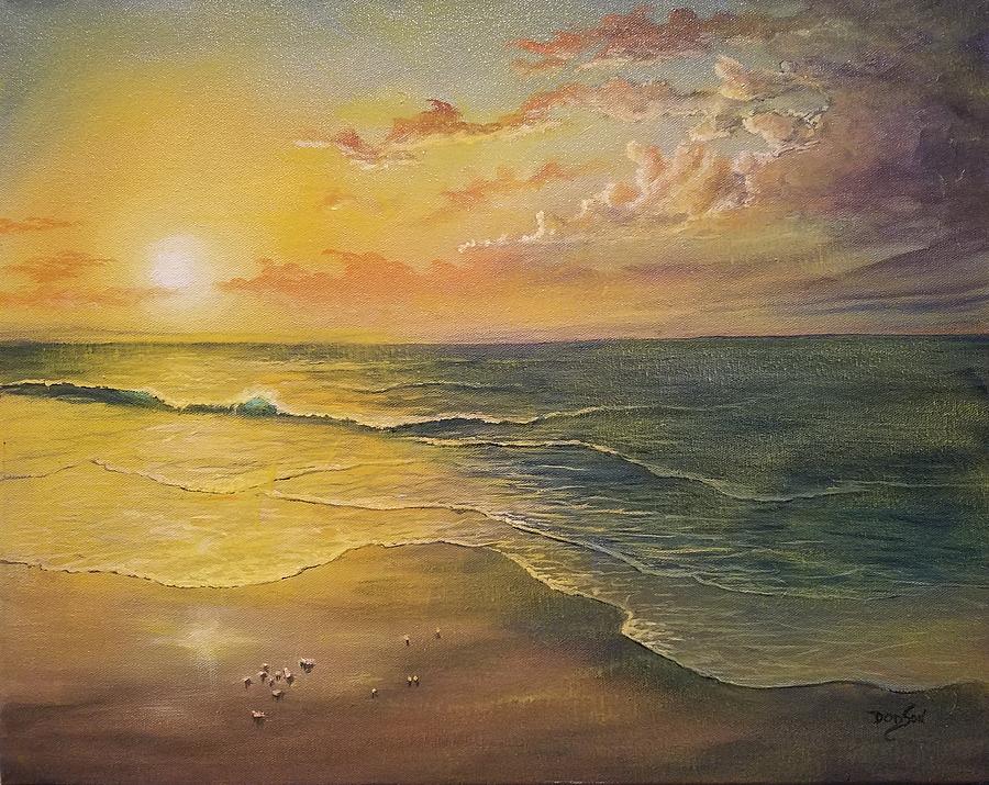 Vilano Sunrise Painting by Dara Dodson - Fine Art America