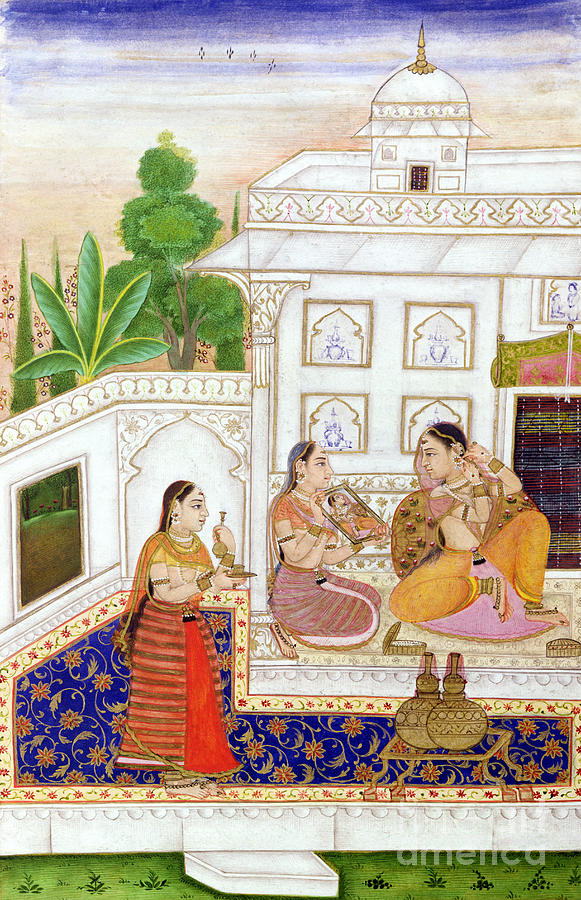 Vilaval Ragini: Woman At Her Toilet, From A Ragamala, From Bikaner ...