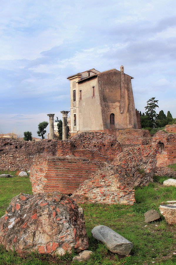 Villa Di Livia Or House Of Livia And Augustus On Palatine Hill In Rome Italy Photograph