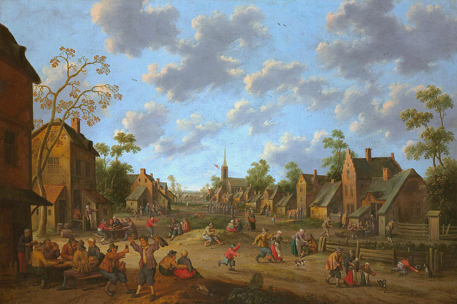Village Fair Painting by Joost Cornelisz Droochsloot