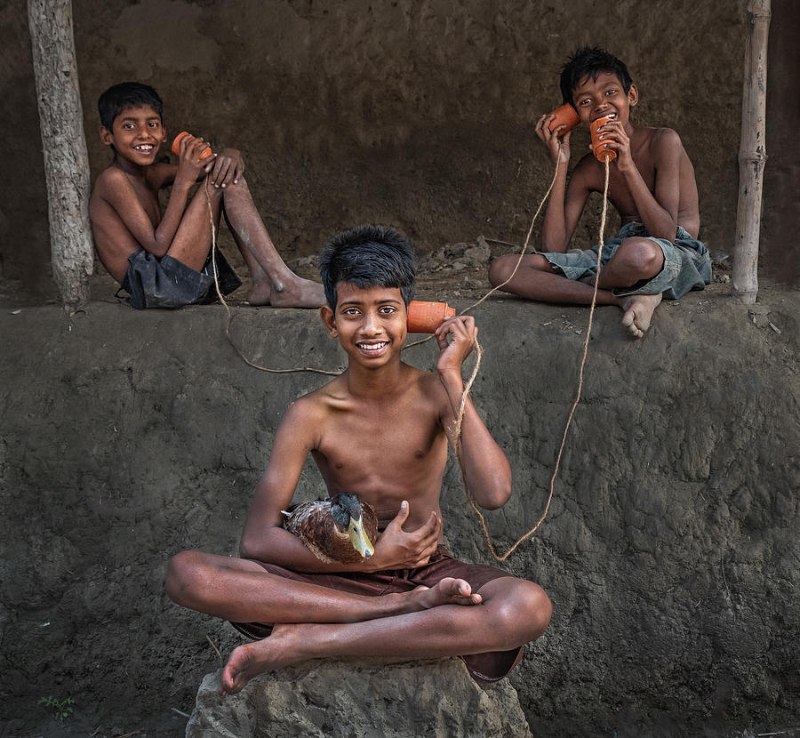 Village Friends Photograph by Nilendu Banerjee