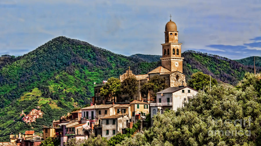 Village near Portafino, Italy Photograph by Shirley Mangini
