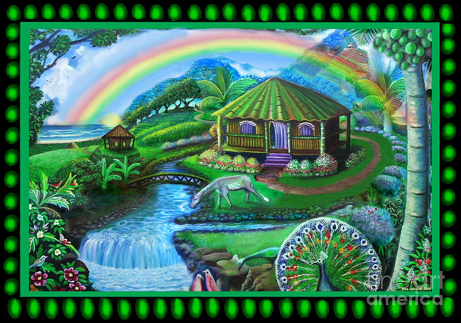 Barbados Painting - Village of Hope by Ras Tafari Barbados Painting - Village of Hope by Ras Tafari