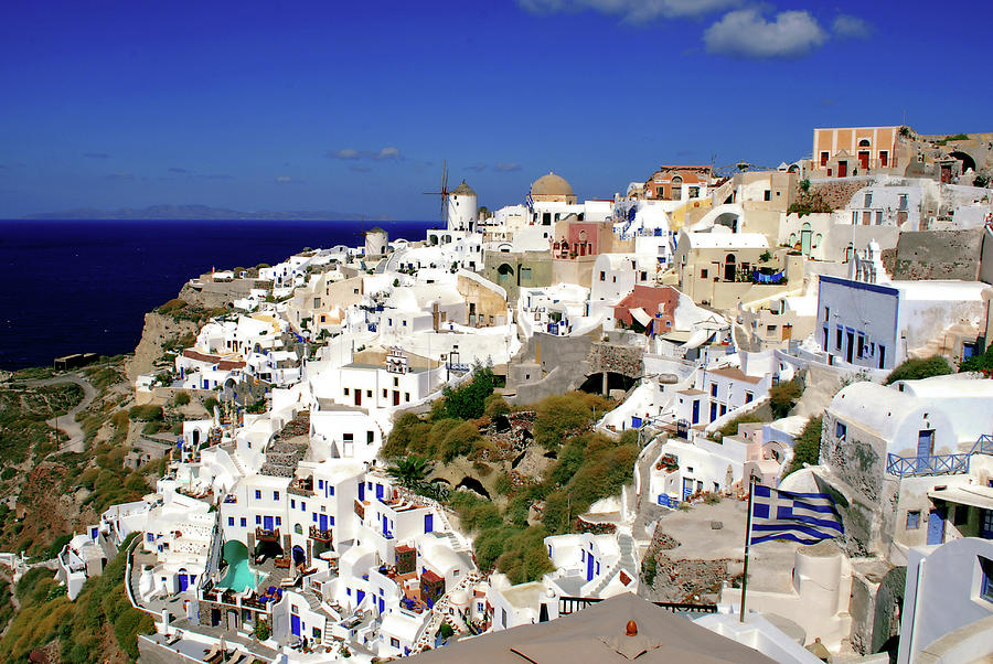 Village Of Oia Photograph by Jeff Rose Photography