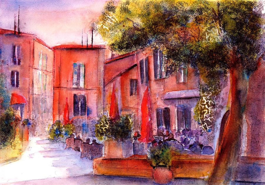 Village Roussillon Provence France Painting by Sabina Von Arx