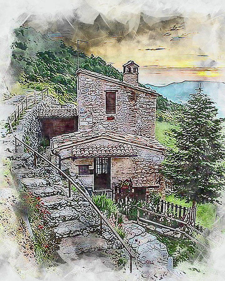 Villages of Tuscany - 01 Painting by AM FineArtPrints