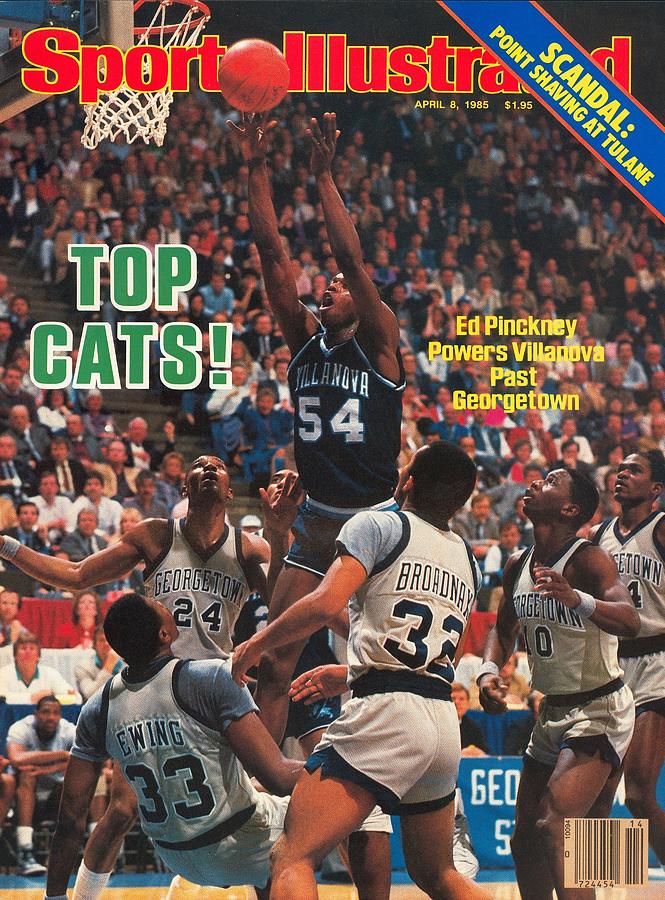 Villanova University Ed Pinckney, 1985 Ncaa National Sports Illustrated Cover Photograph by Sports Illustrated