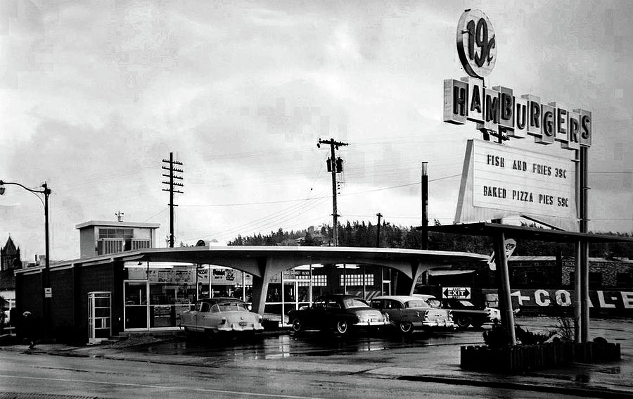Vintage Panda Drive-In - 1959 Photograph by Doc Braham