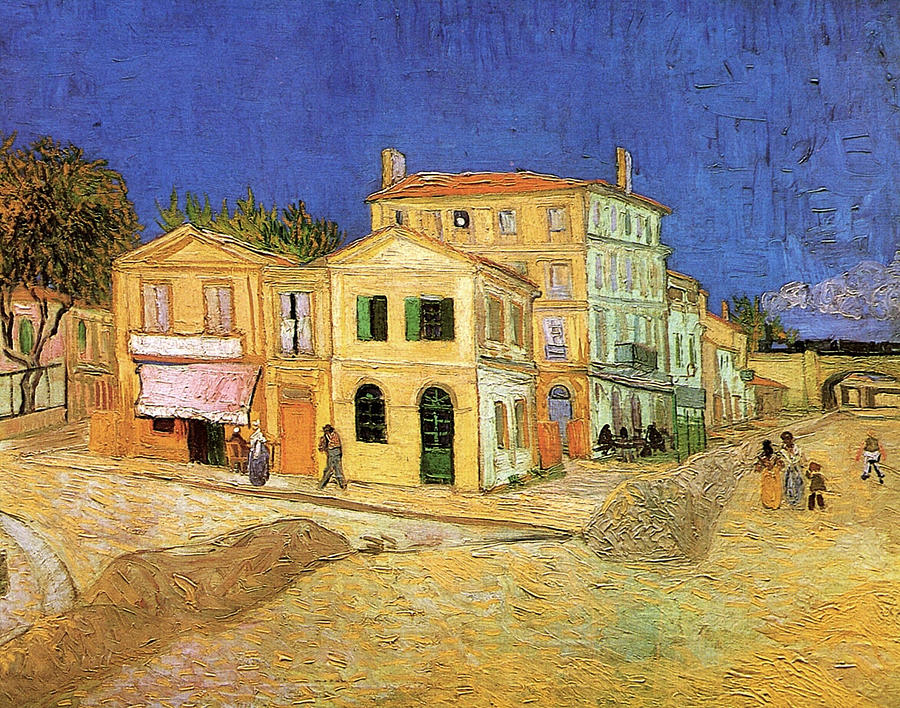 Vincents House in Arles - The Yellow House Painting by 