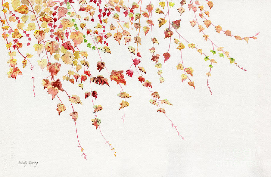 Vines Watercolor Painting by Melly Terpening Pixels