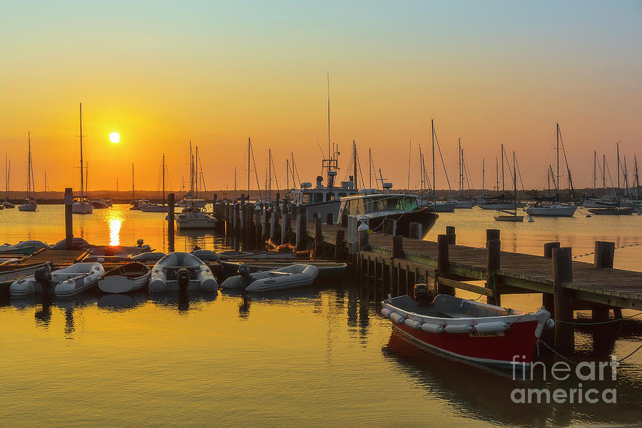 Vineyard Haven Harbor Sunrise I Photograph by Clarence Holmes