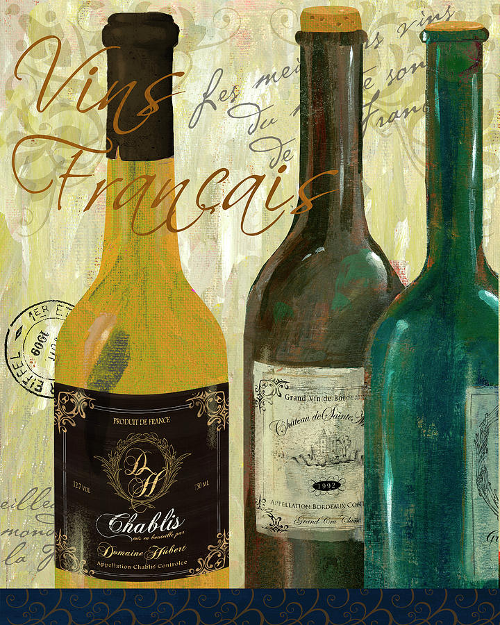 Wine Mixed Media - Vins De France by Fiona Stokes-gilbert