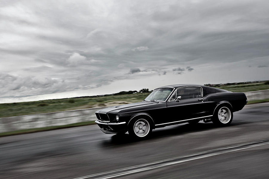 Vintage 1960s Mustang Drives Along Photograph by Ascent Xmedia