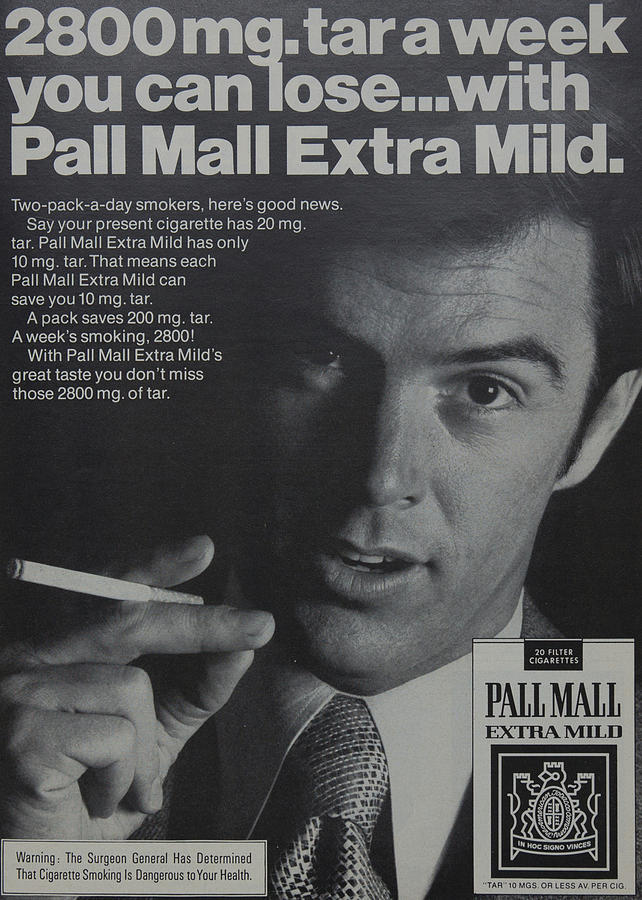 Vintage 1975 Pall Mall Extra Mild Cigarettes Advertisement Photograph ...