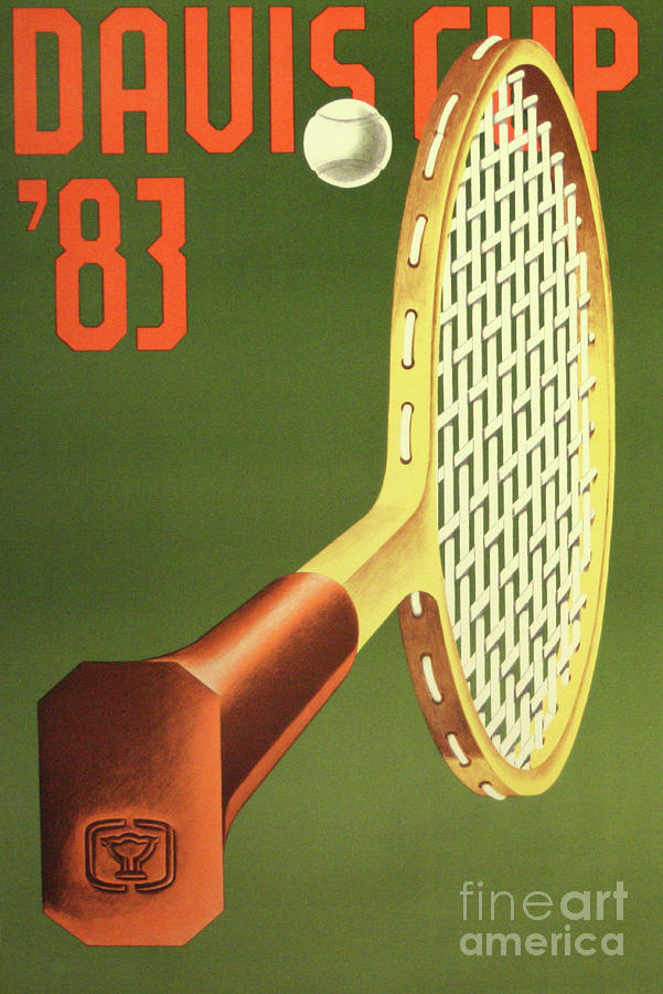 Vintage Photograph - Vintage 1983 Davis Cup poster by Damian Davies