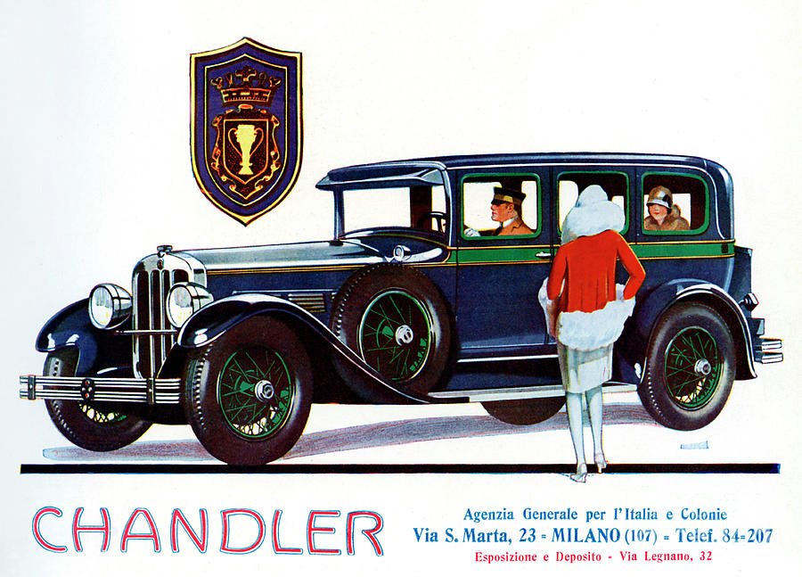 Car Painting - Vintage Advertisement for Chandler Motor Cars by Italian School