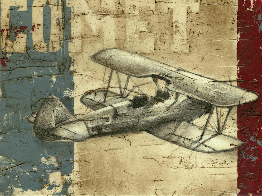 Transportation Painting - Vintage Aircraft I by Ethan Harper