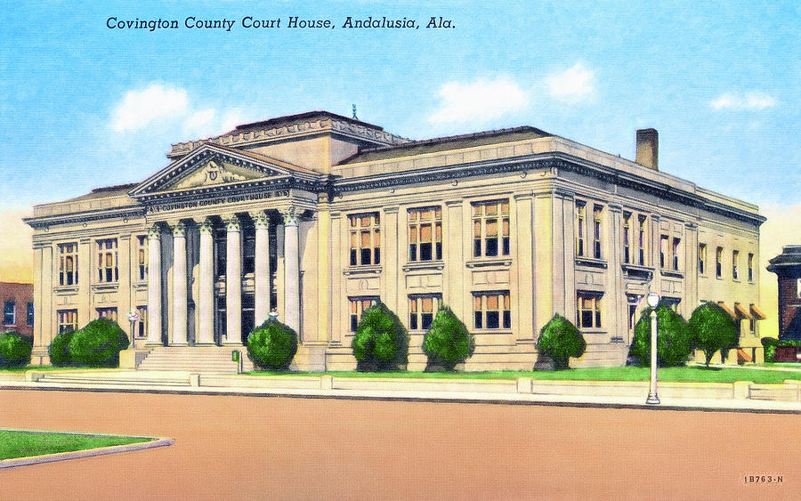 Vintage Andalusia Alabama - Courthouse Photograph by Mark Tisdale