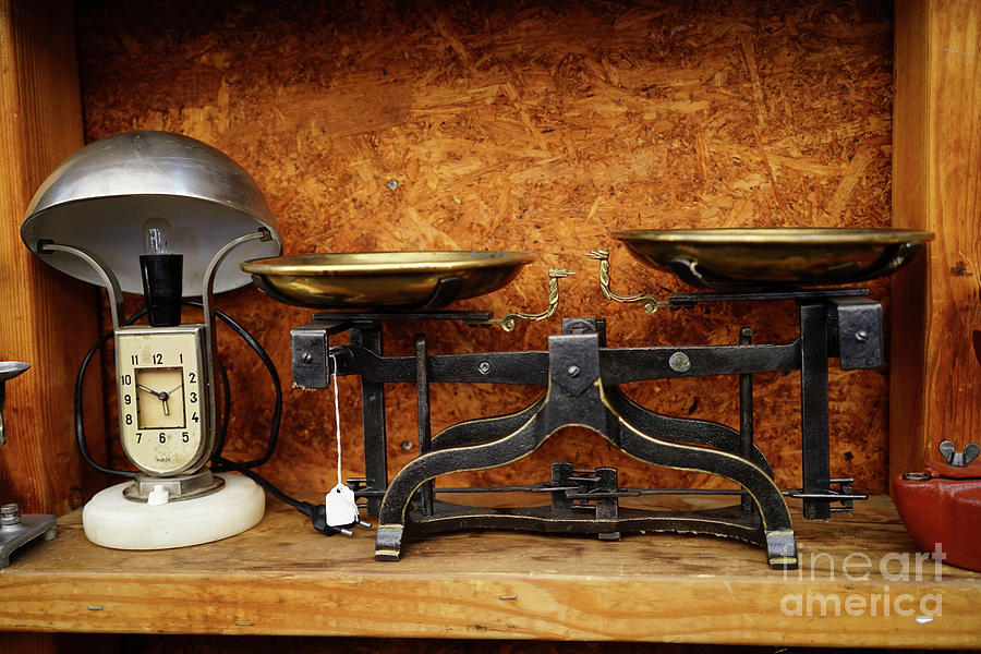 Vintage balance scale h1 Photograph by Ofer Zilberstein