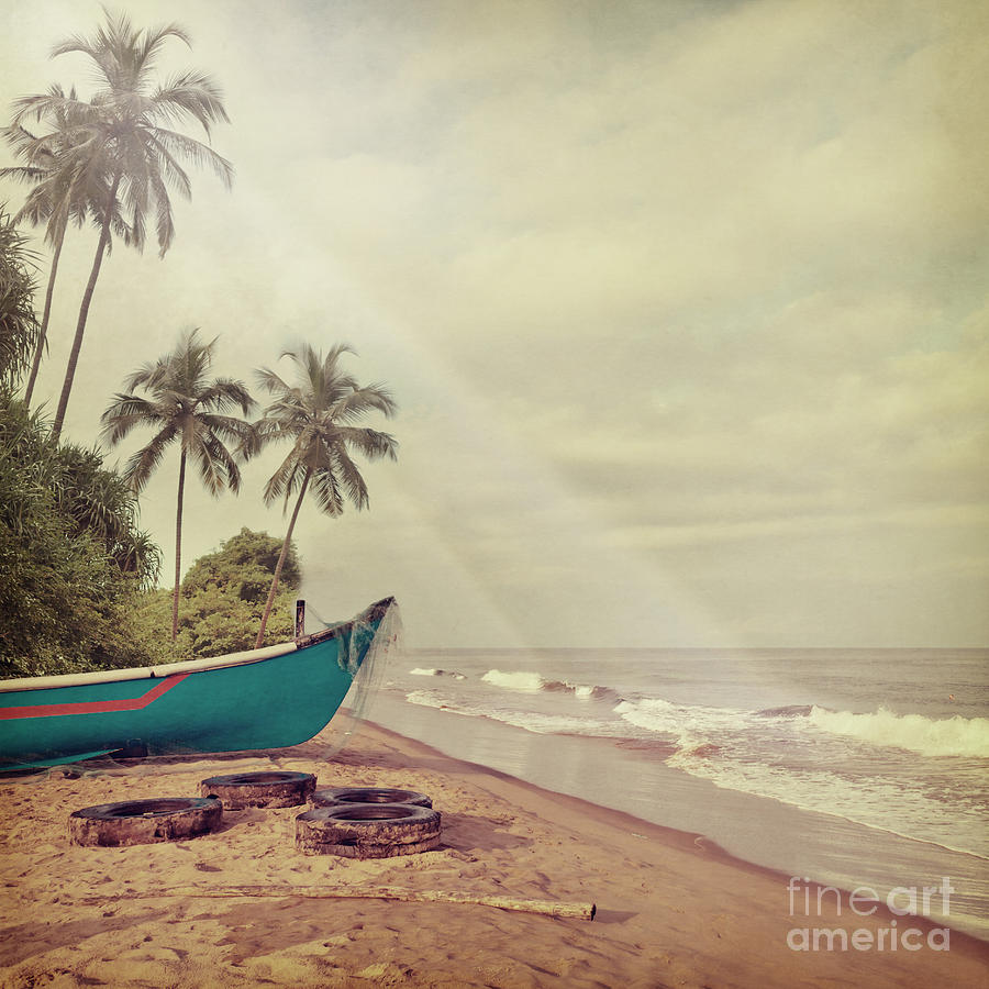 Vintage Beach Background Photograph by Sundari - Fine Art America