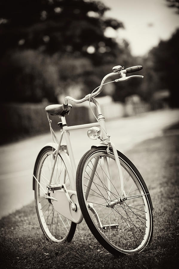 Vintage Bike On Grass Photograph by Mcv300