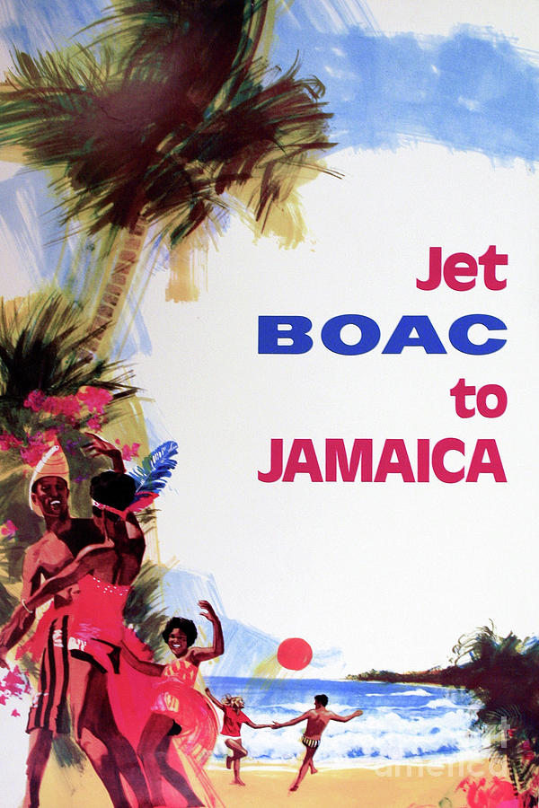 Vintage Photograph - Vintage BOAC Jamaica Poster by Damian Davies