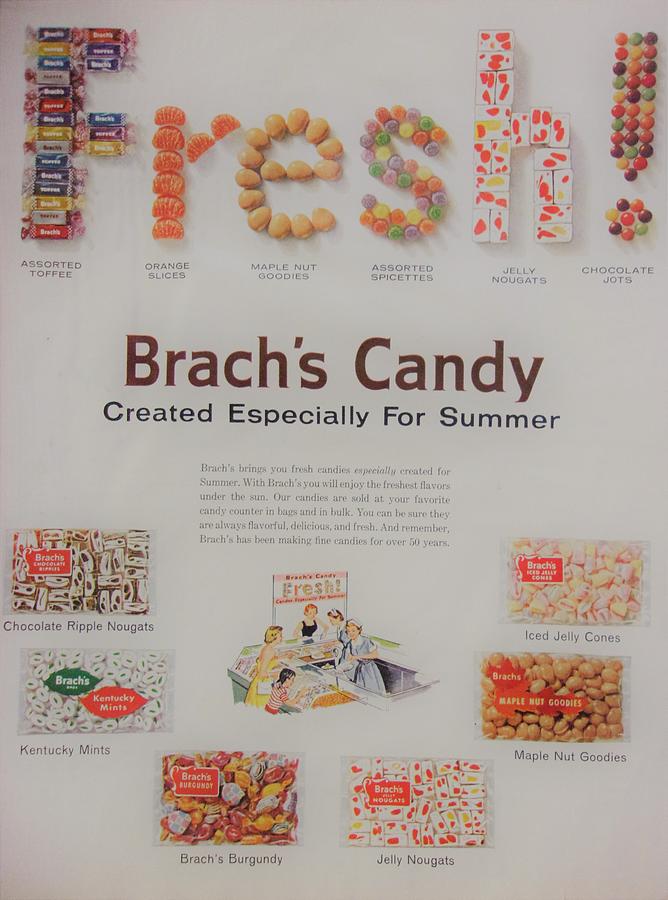 Vintage Brack's Candy Advertisement Photograph by Mary Beth Welch