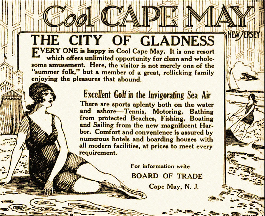 Vintage Cape May Ad Photograph by Digital Reproductions