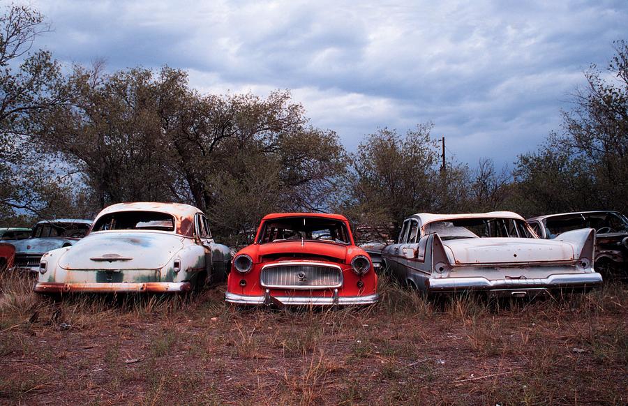 Vintage Cars Abandoned In New Mexico Photograph by Jim Steinfeldt