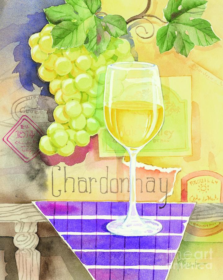 Wine Painting - Vintage Chardonnay by Paul Brent