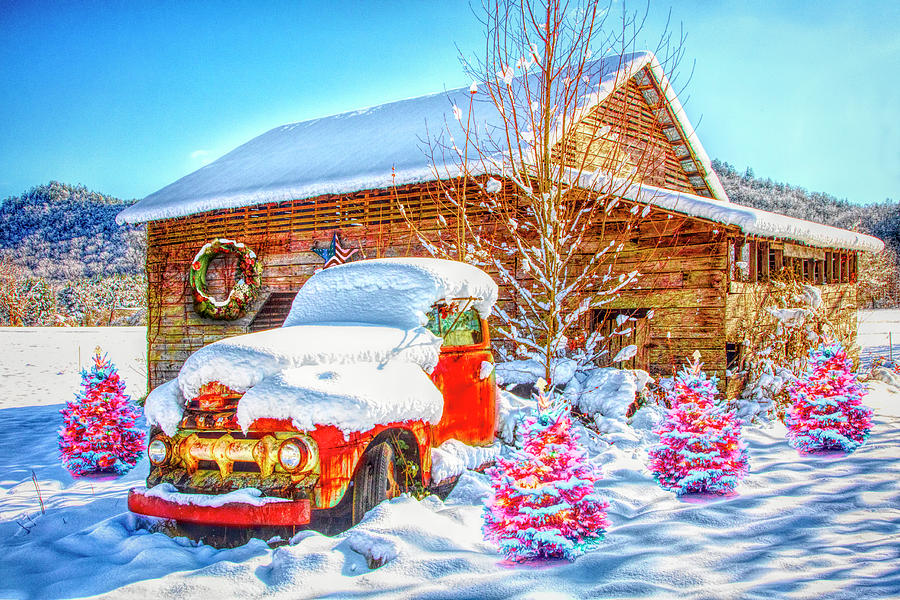 Vintage Christmas in HDR Detail Photograph by Debra and Dave Vanderlaan
