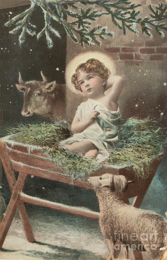 Vintage christmas postcard of 1907 Photograph by Patricia Hofmeester