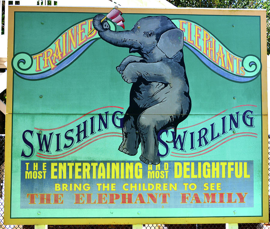 Vintage circus sign Photograph by David Lee Thompson