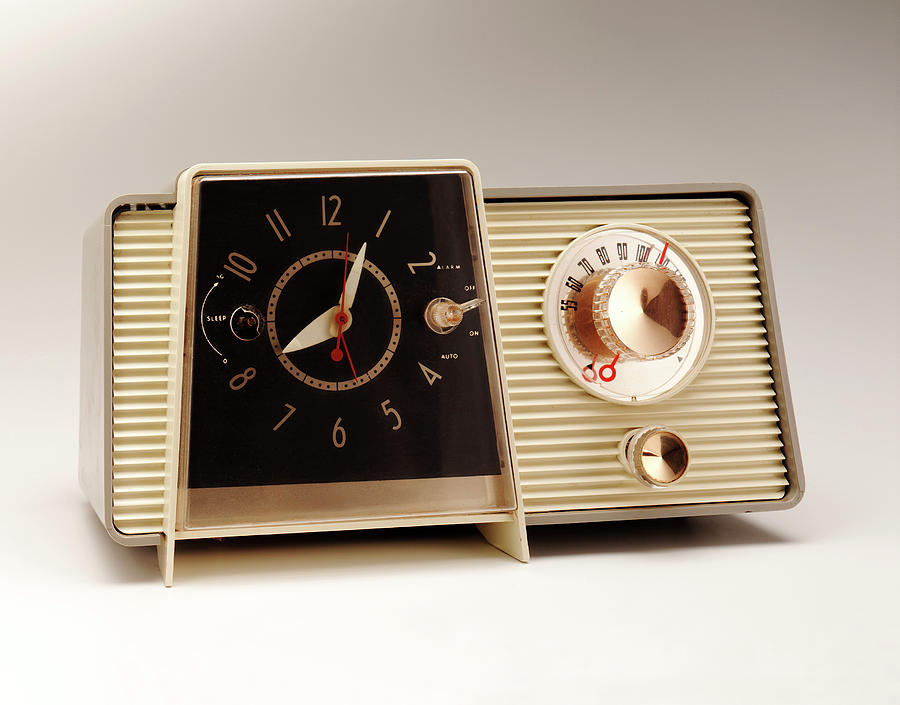 Vintage Drawing - Vintage Clock Radio by CSA Images
