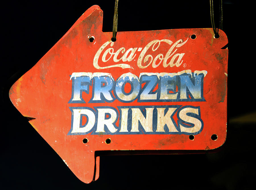 Vintage Coca Cola arrow style sign Photograph by David Lee Thompson