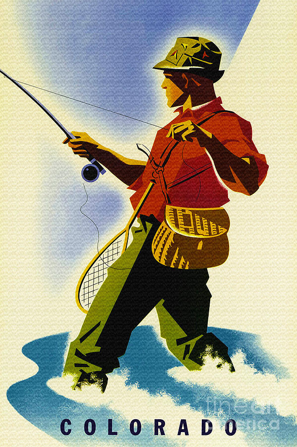 Vintage Colorado Fly Fishing Travel by Just Eclectic